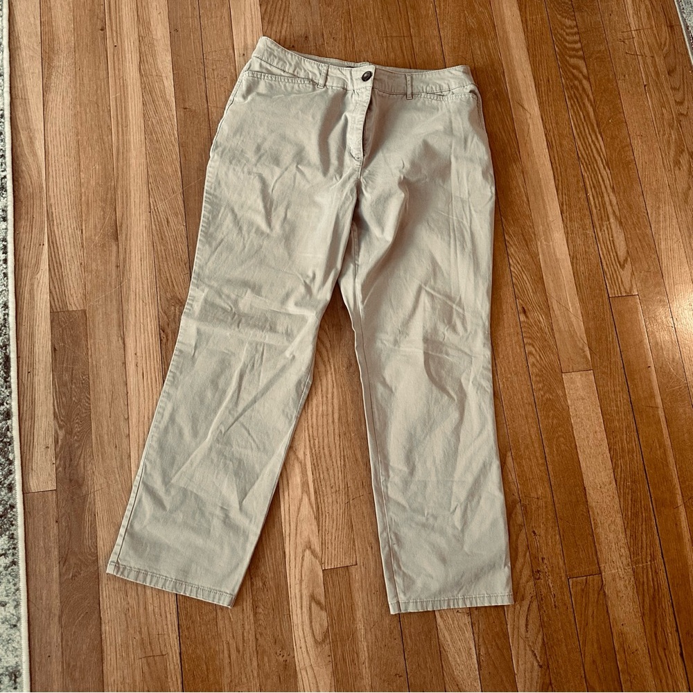 Croft and Barrow Classic Khaki Tan Pants Woman 12 Short